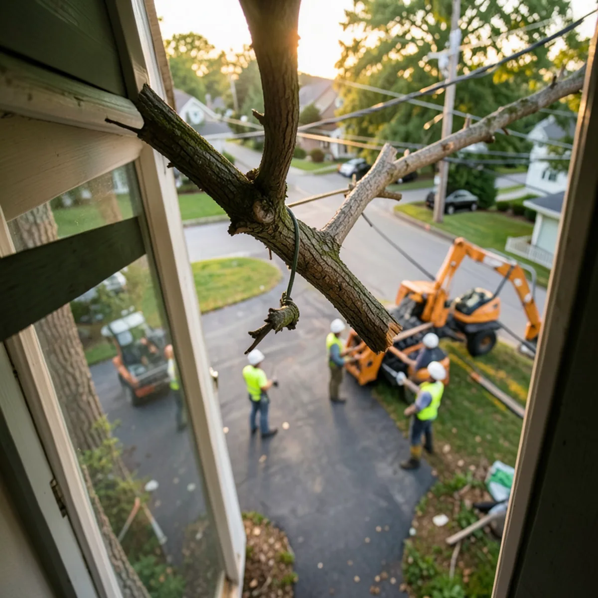 Finished clean work site for Emergency Tree Removal in Lansing