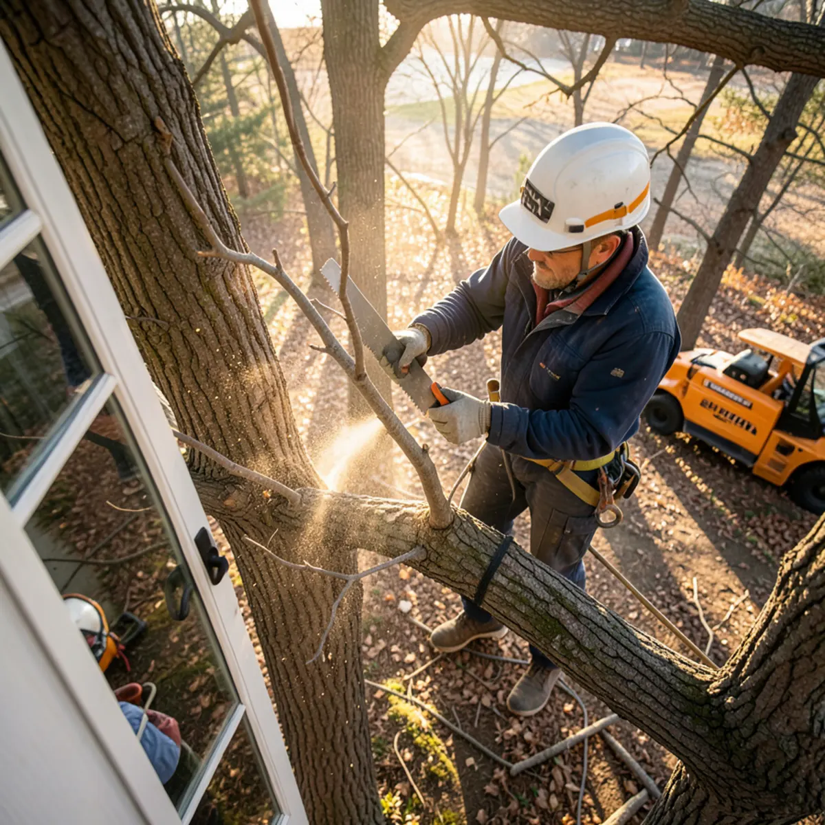 Finished clean work site for Tree Trimming & Pruning in Lansing